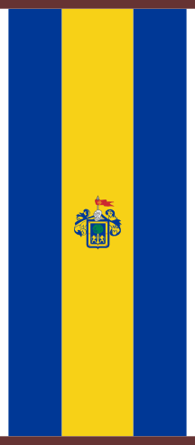 Pennant of Guadalajara, Jalisco, México, as hoisted in the Municipal headquarters.